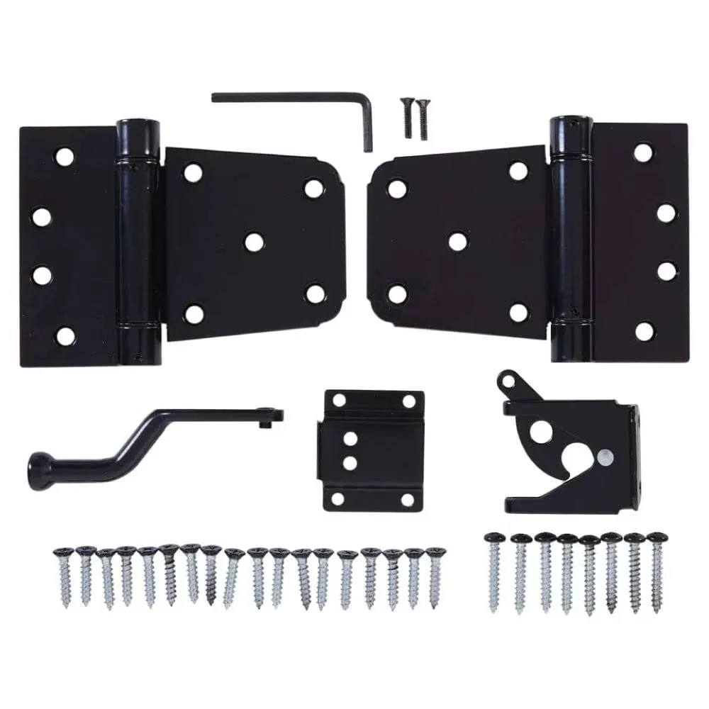 National Hardware DPV879 Self-Closing Gate Kit - Black