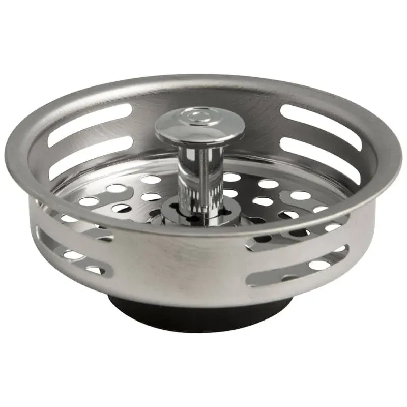 3-1/2 in Stainless Steel Deluxe Replacement Basket Sink Strainer