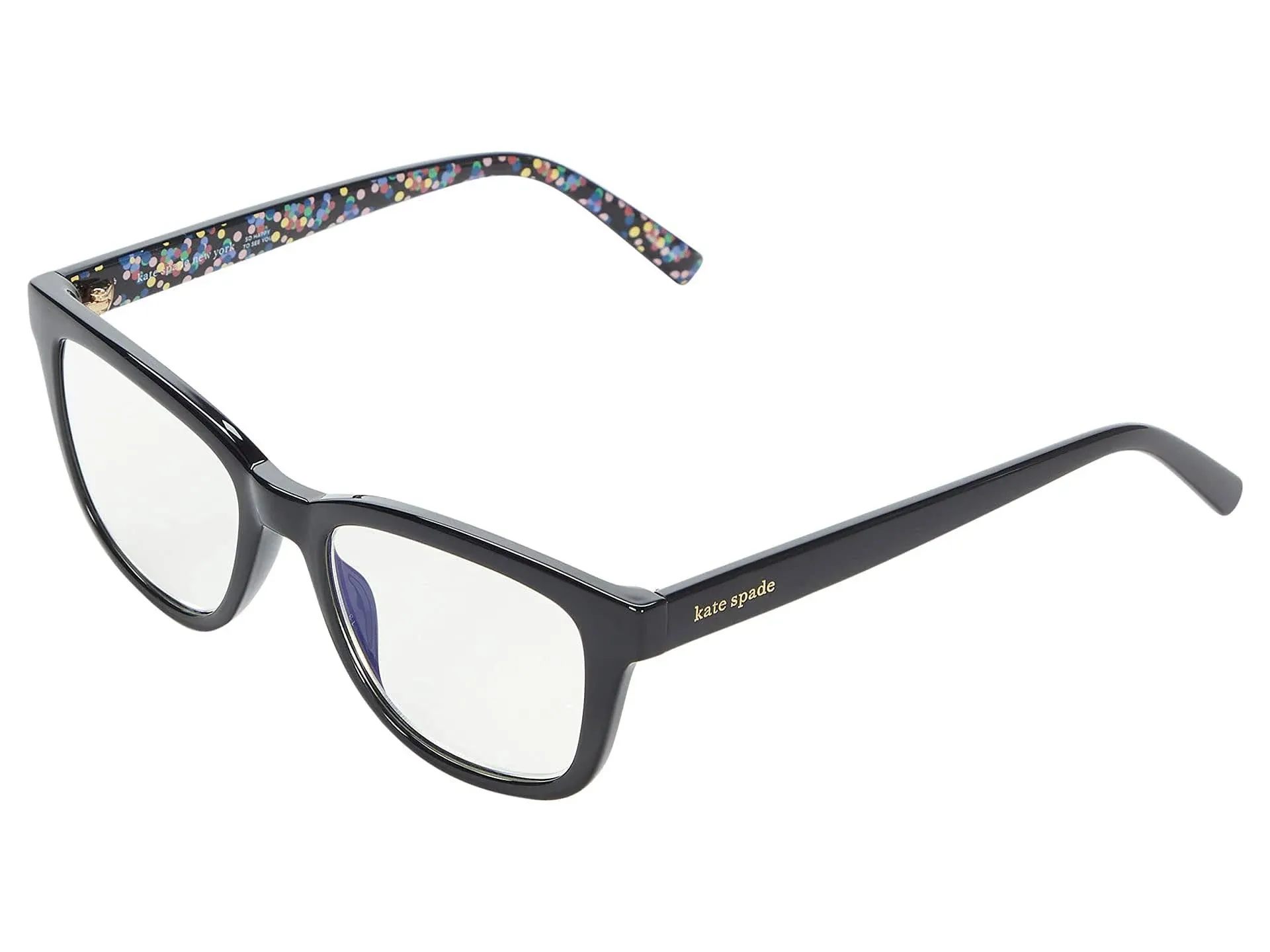 Kate Spade New York Women's Jazelle Blue Light Readers Square Reading Glasses