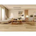 Dekorman Water-Proof Vinyl Plank Flooring, Creamy Elm. Click-Locking, 48in L x 7.1in W x 5.5mm (4mm+1mm IXPE+0.5mm Wearlayer) T per plan, 10 planks per box, 23.64 sqft per case.