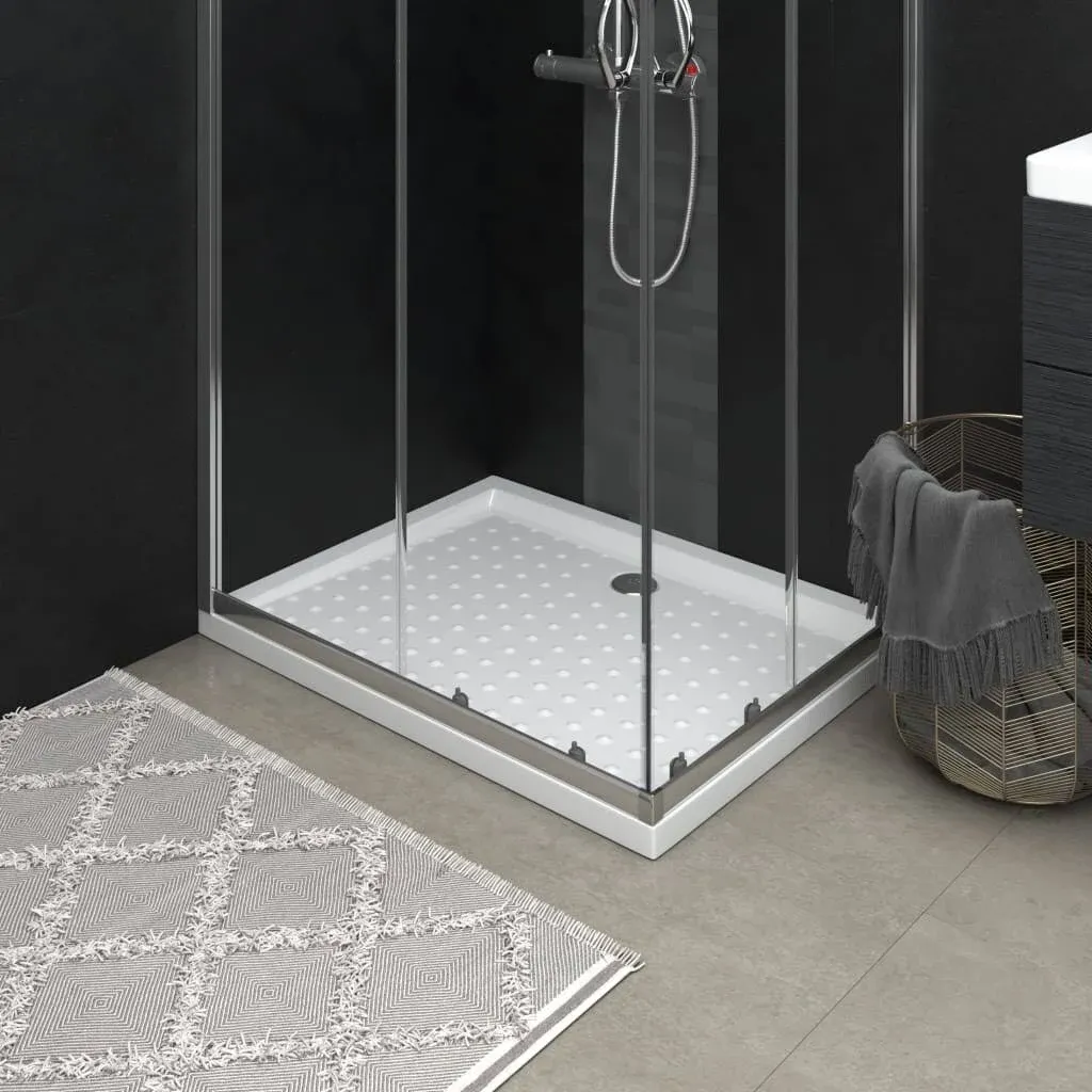 Shower Base Tray with Dots White 35.4&#034;x27.6&#034;x1.<wbr/>6&#034; ABS vidaXL