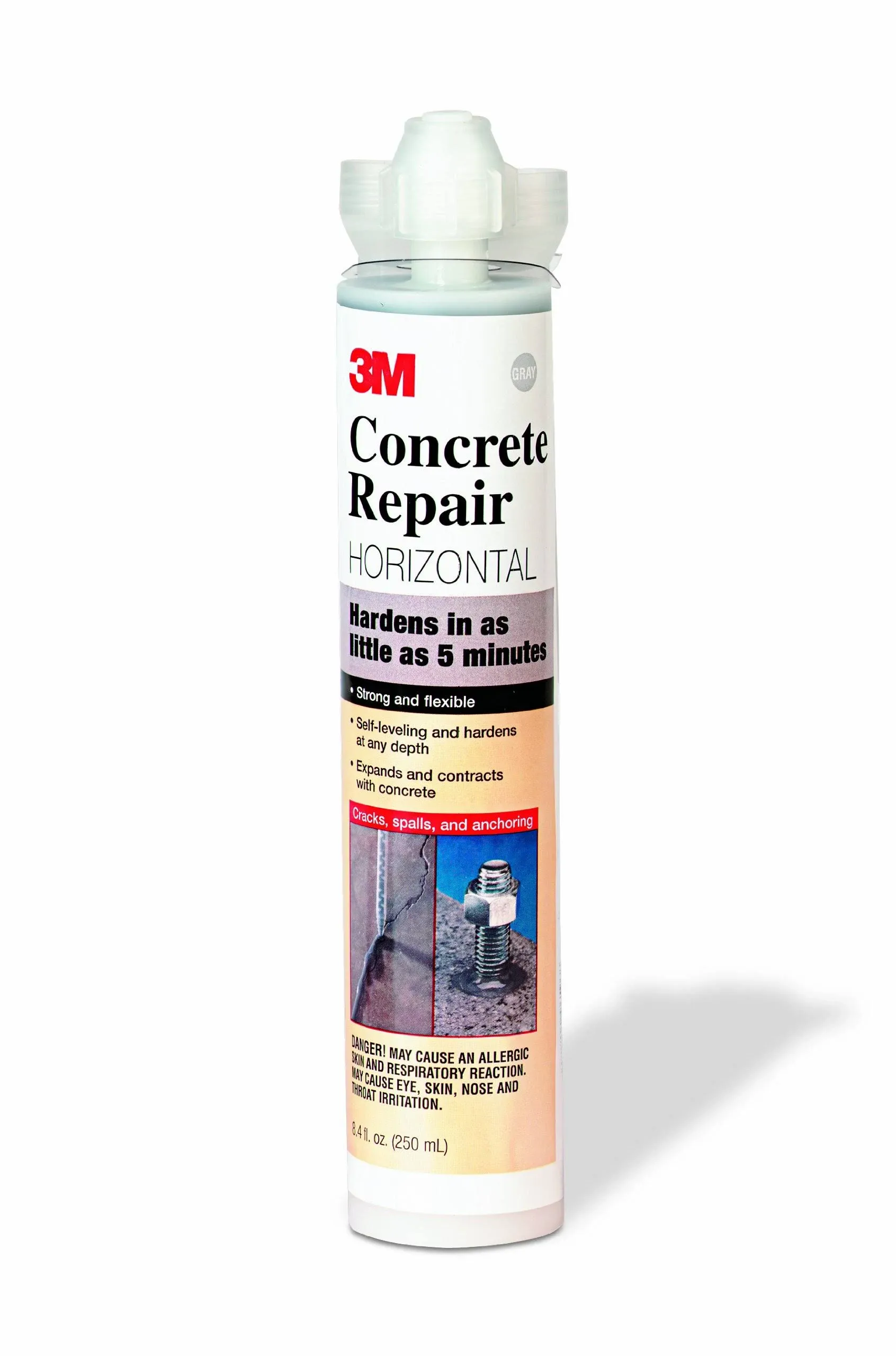 3M Concrete Repair Self-Leveling, Gray, 8.4 fl oz Cartridge