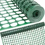 Houseables Temporary Fencing Mesh Snow Fence Plastic Safety Garden Netting Single Green 4 x 100 Feet Above Ground Barrier for