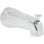 American Standard Bath Slip-On Diverter Polished Chrome 4in Tub Spout For 1/2&#034;