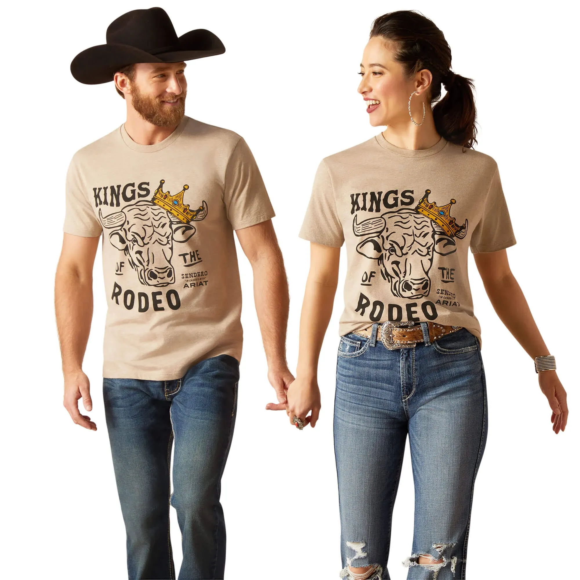 Ariat Men's Sendero King Cow T-Shirt 10047841 L / Oatmeal Heather