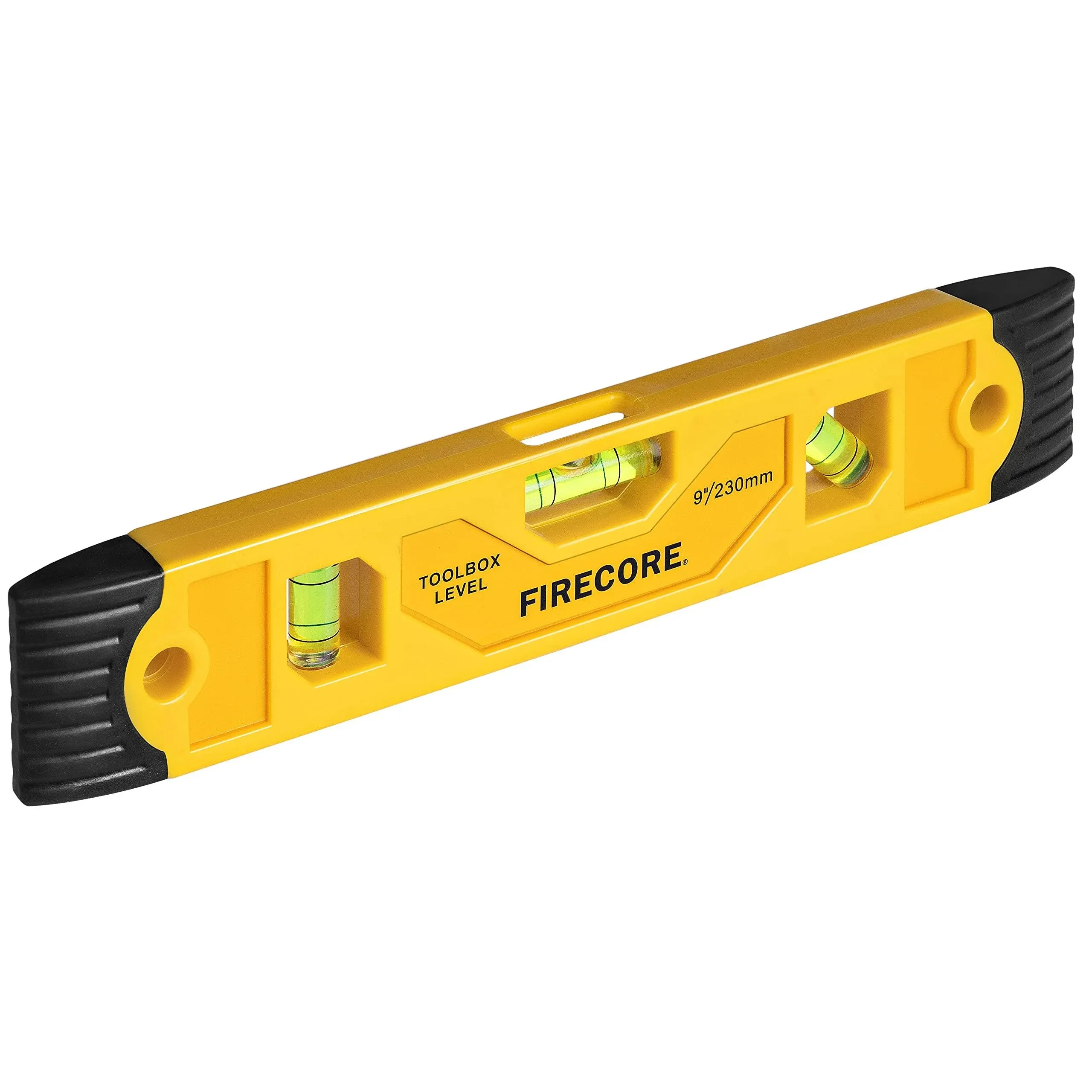 Torpedo Level Magnetic, Firecore 9 Inch Shockproof Small Leveler Tool with 3 Bub