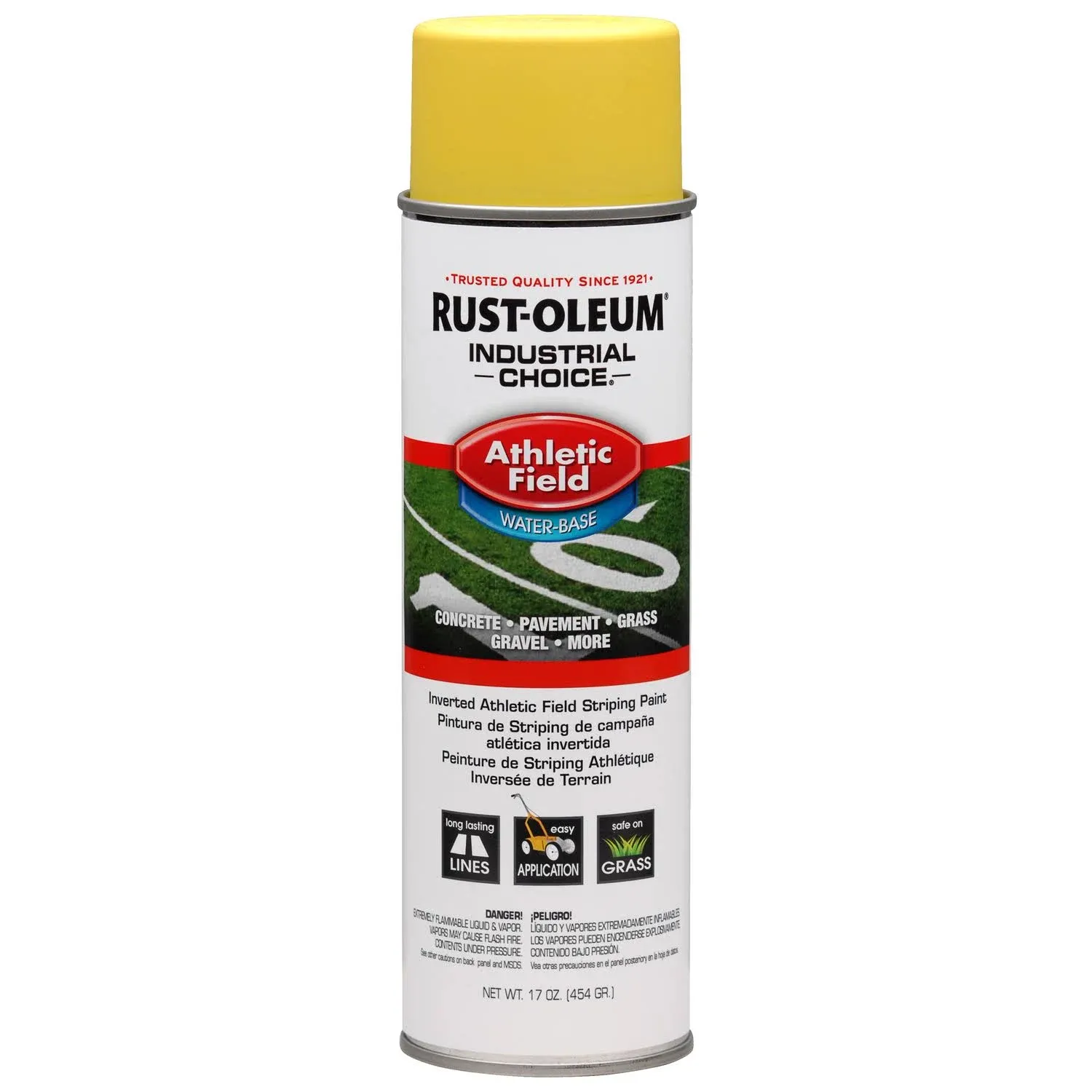 Rust-Oleum Yellow Athletic Field Striping Paint,17 oz.