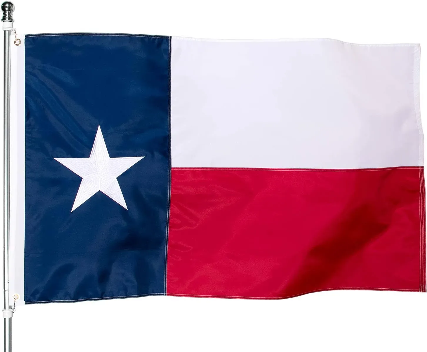 Vipper Texas Flag Outdoor - Heavy Duty Nylon Texas State Flags with Embroidered ...