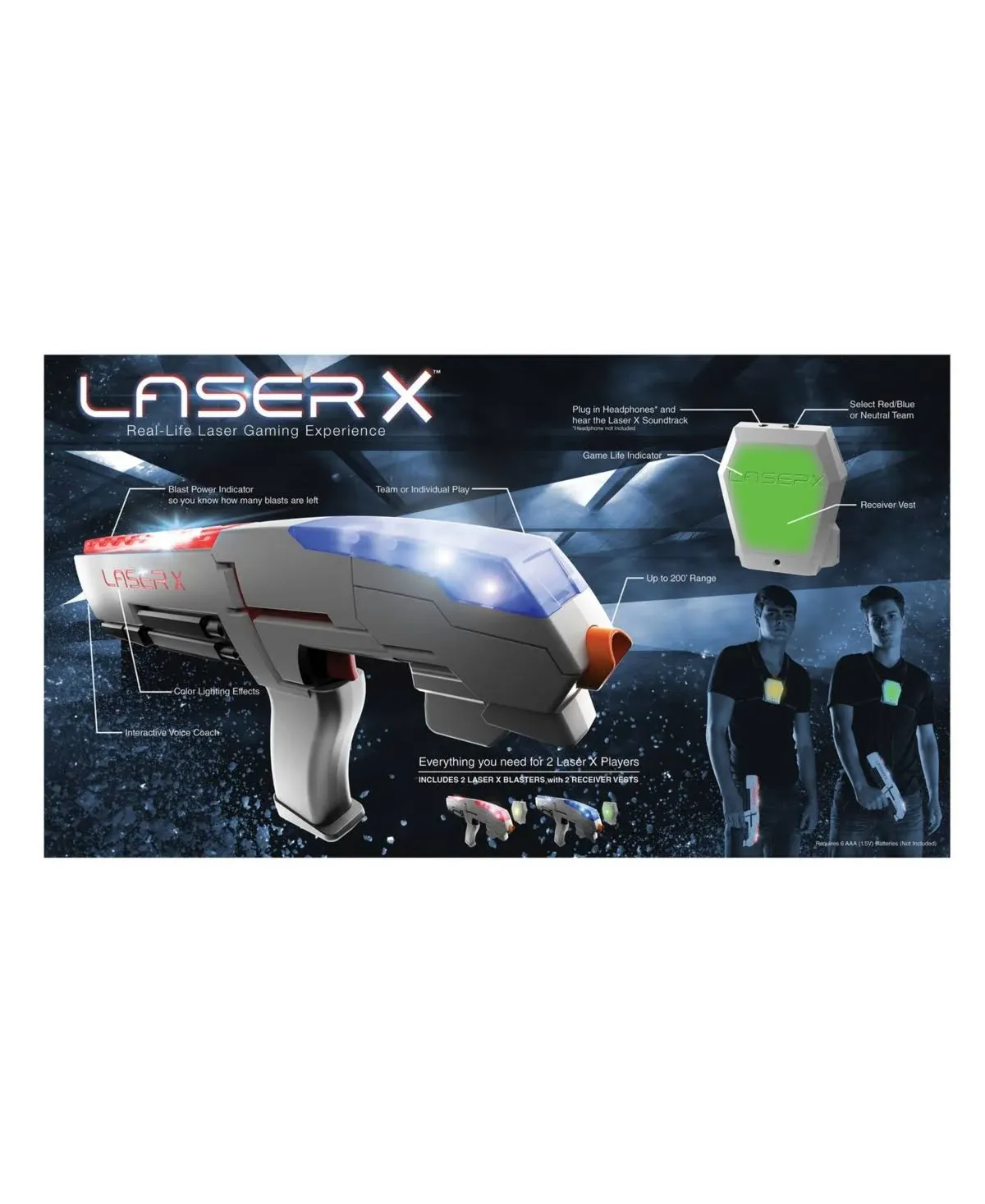 Laser x Laser Tag Blaster Double Set - Recommended for Ages 6 Years and up