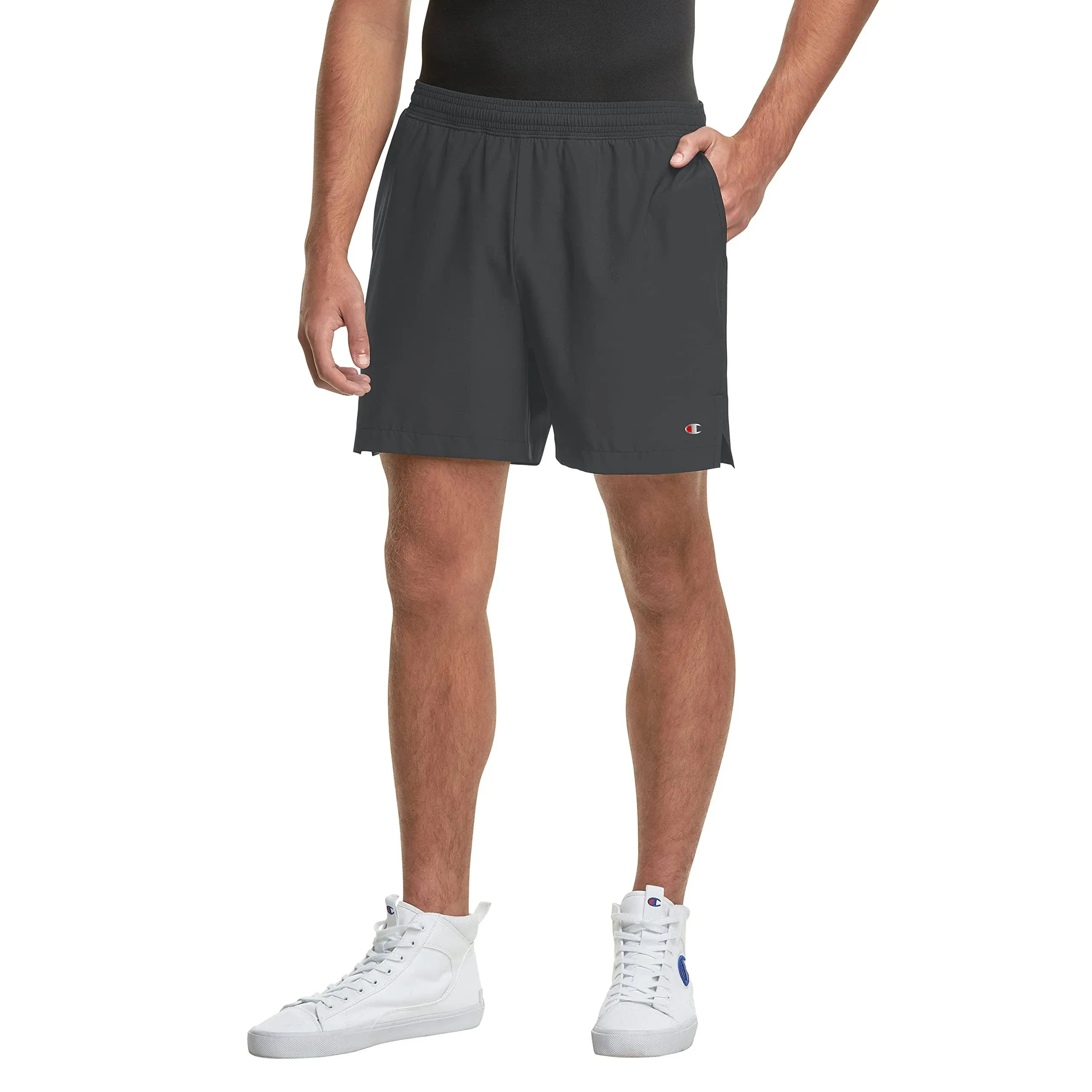 Champion Men's Shorts with Brief Liner, MVP, Gym Shorts for Men, Moisture Wicking Shorts, 5"