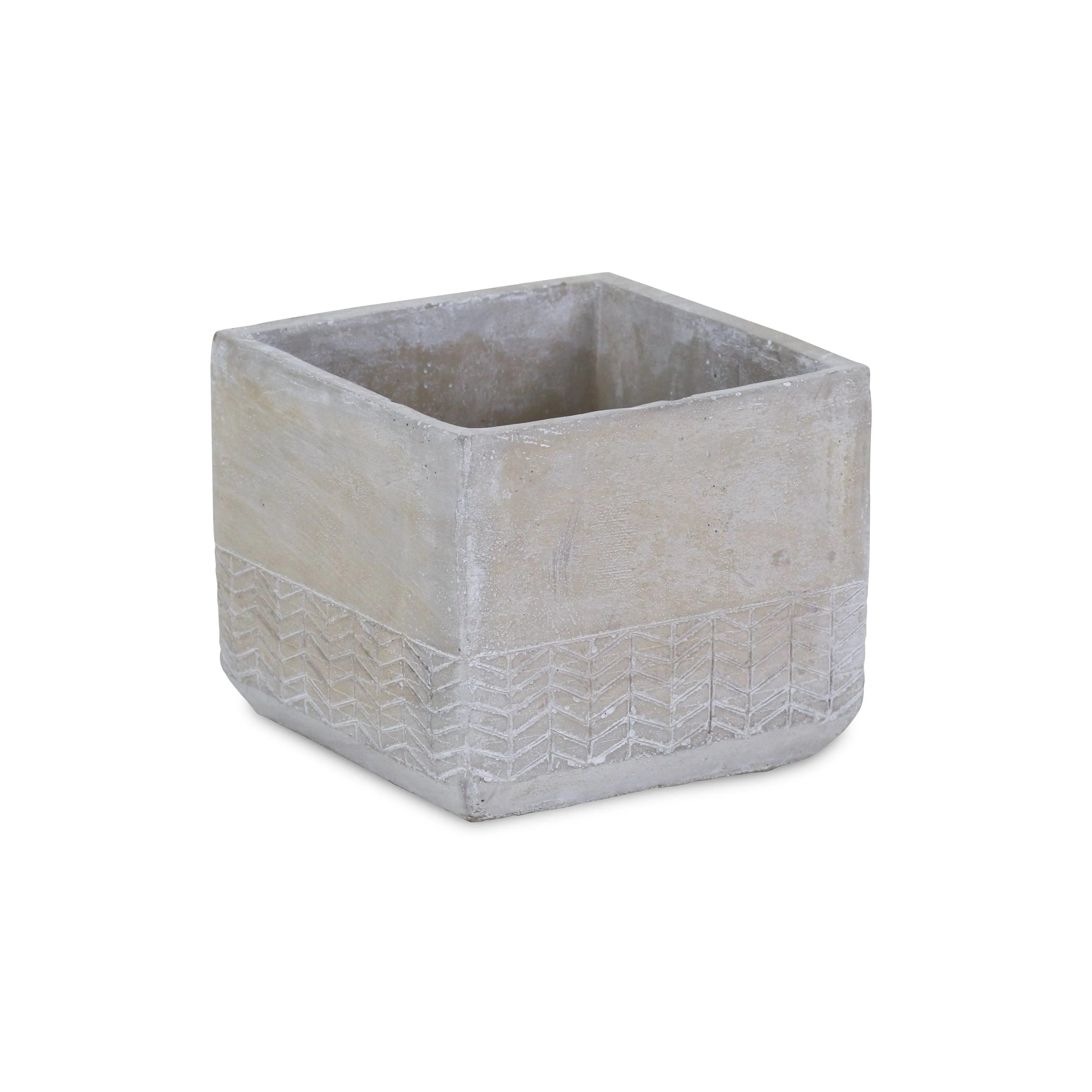 Cheungs 5092l 5 lbs Square Cement Planter with Arrow Design