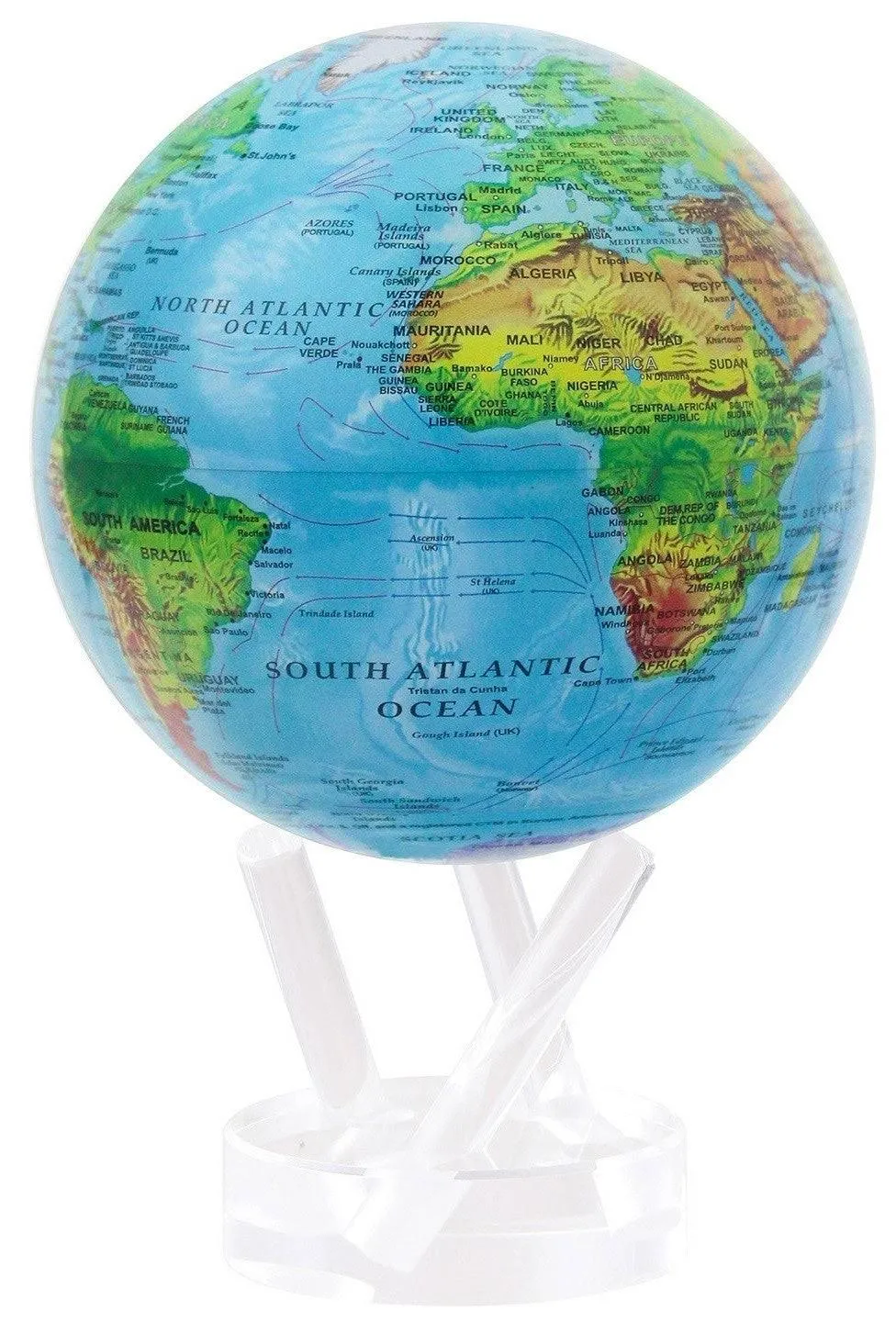 MOVA Relief Map Blue Globe 8.5"