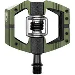 Crankbrothers Mallet E Mountain Bike Pedals - Dark Green Camo Collection - MTB Enduro optimized platform - Clip-in system pair of bicycle Mountain Bike Pedals (cleats included)