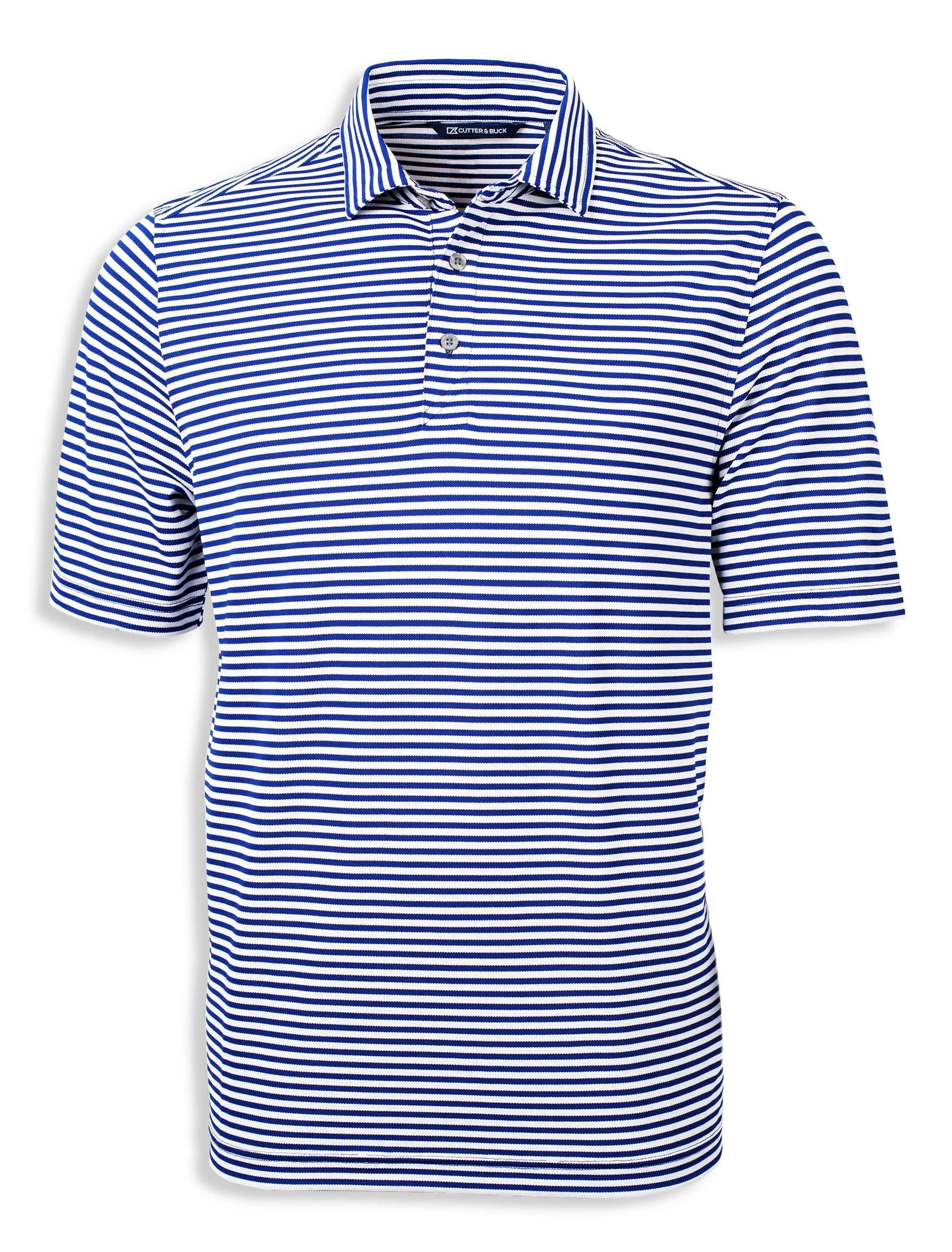 Cutter & Buck Short Sleeve Virtue Eco Pique Stripe Recycled Mens Big and Tall Polo