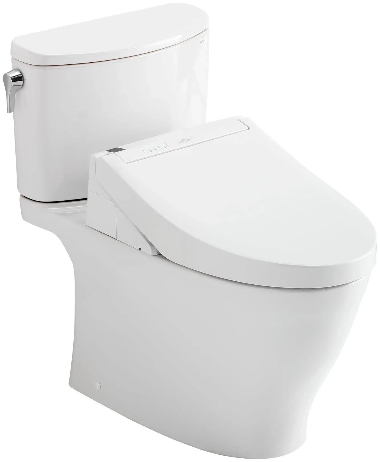 TOTO MW4423084CEFG#01 WASHLET+ Nexus Two-Piece Elongated 1.28 GPF Toilet with C5 Bidet Seat , Cotton White