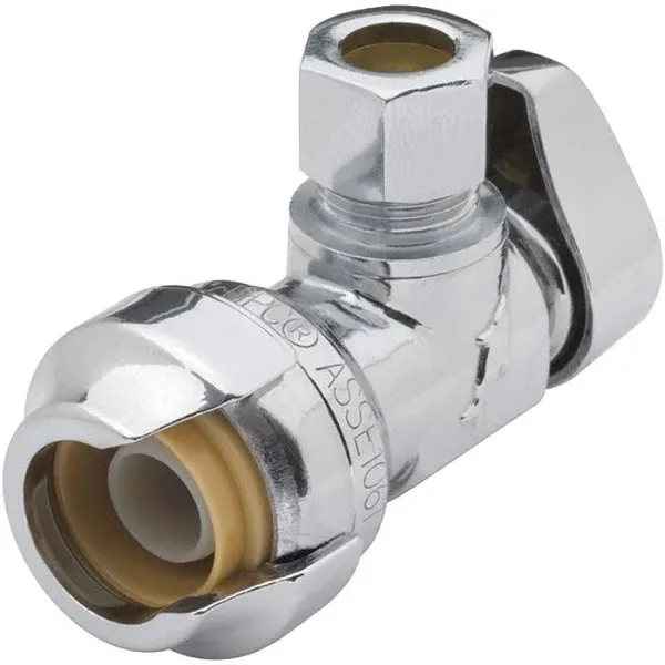 Sharkbite Low Head Angle Stop Valve, 0.5" x 3/8"