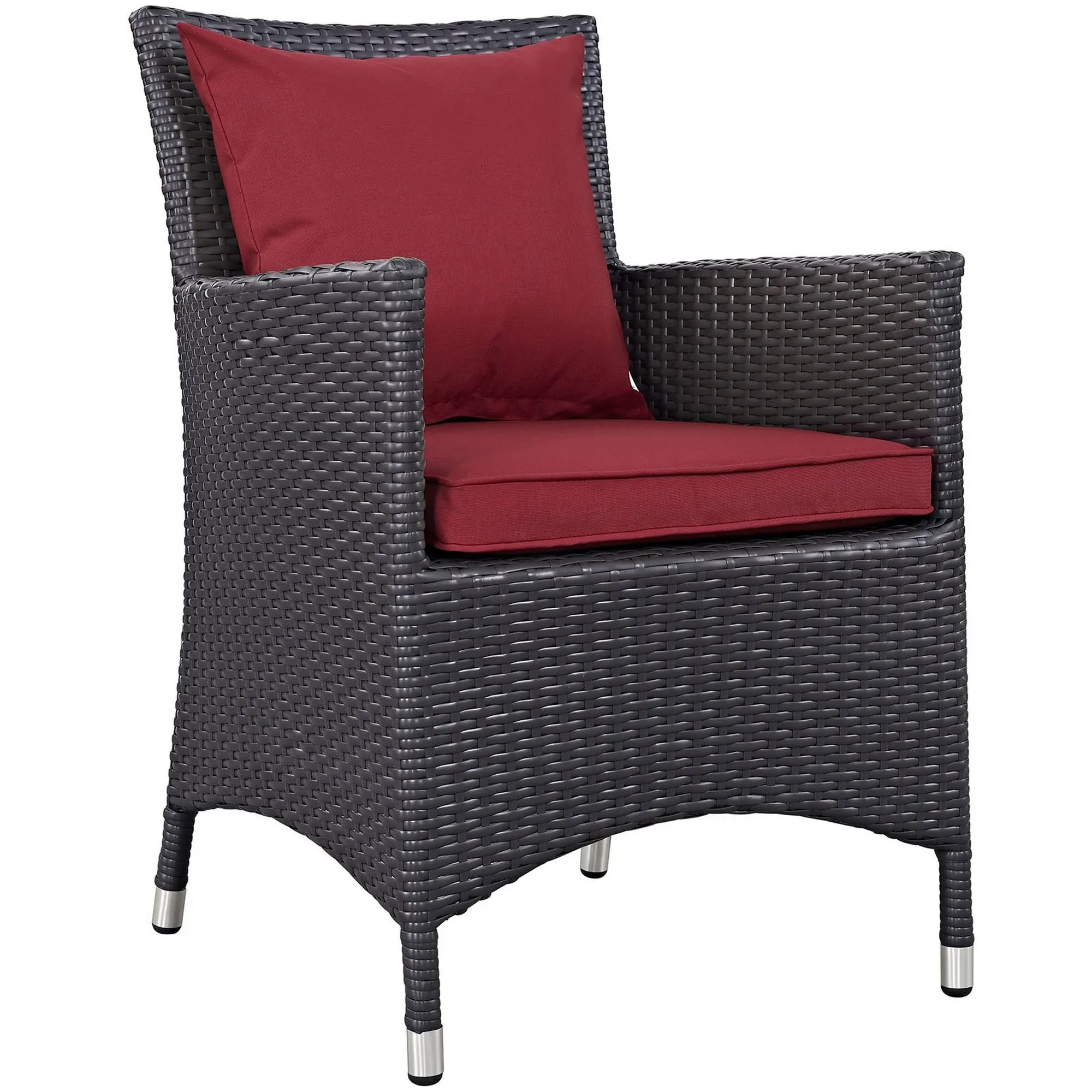 Modway Convene Dining Outdoor Patio Armchair - Espresso Turquoise