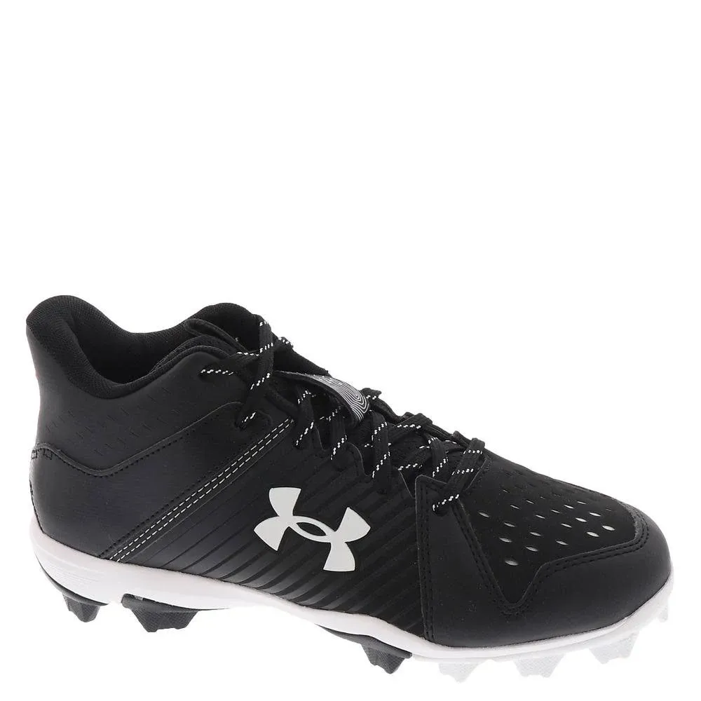 Under Armour Boys' Leadoff Mid Junior Rubber Molded Cleat Baseball Shoe