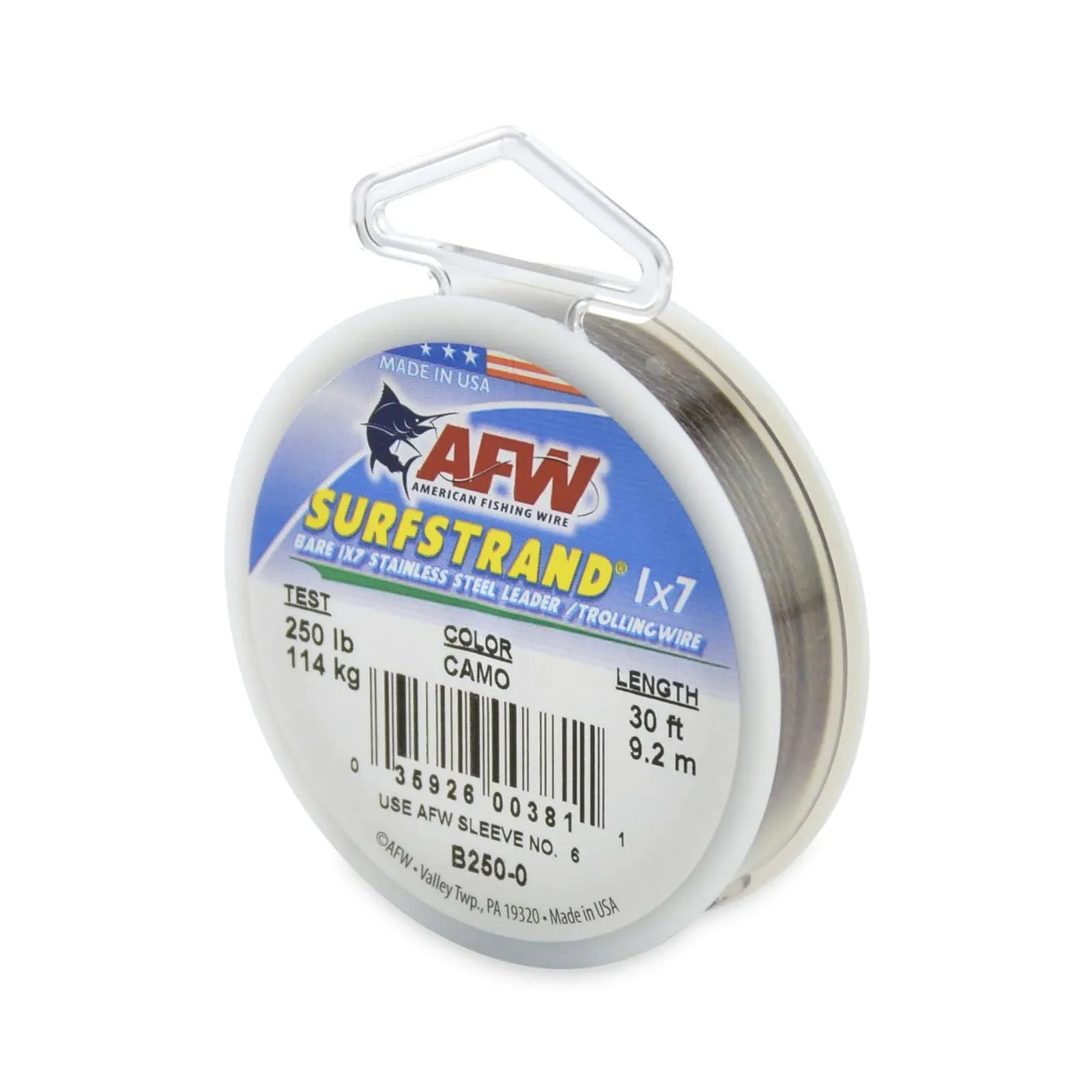 AFW Surfstrand Bare 1x7 Stainless Steel Leader Wire