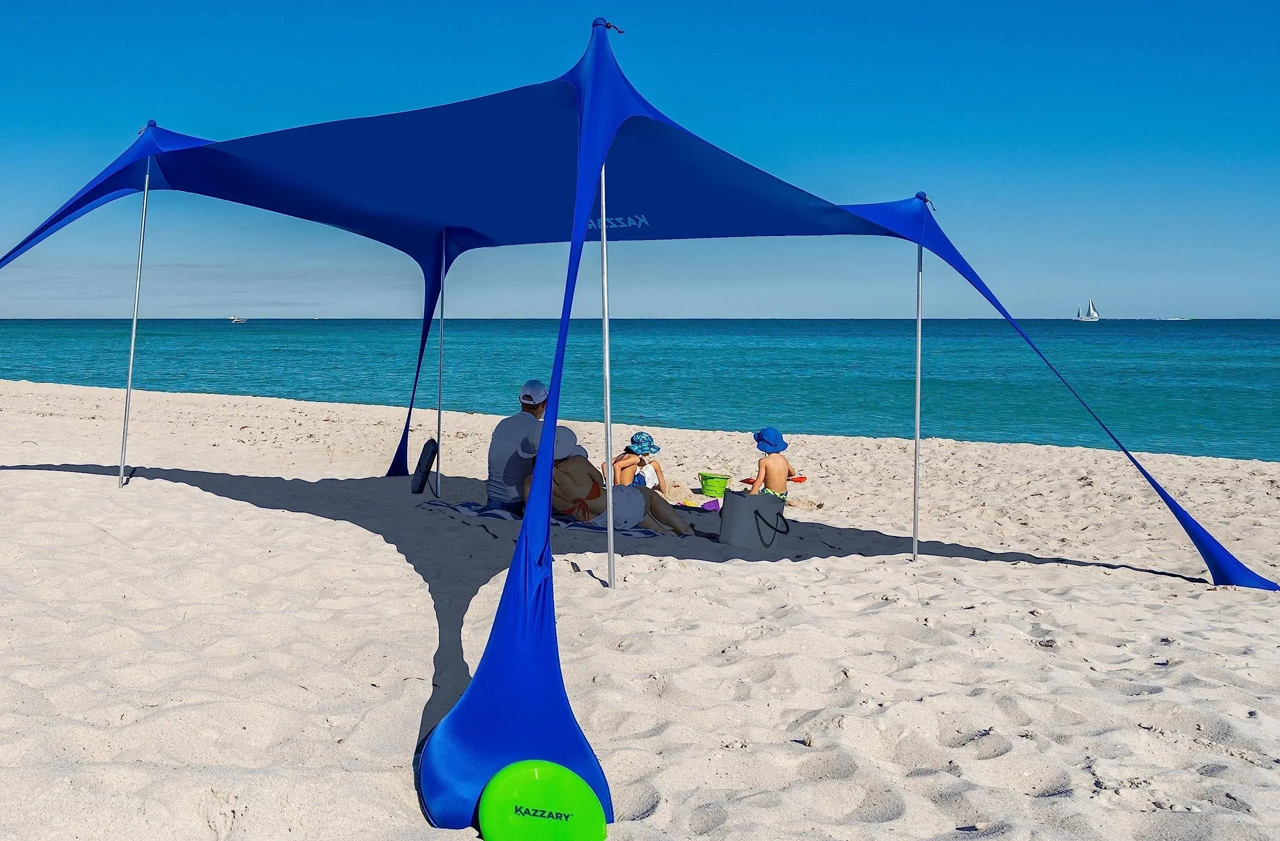 Beach Tent Pop-Up Canopy Sun Shelter Upf50 Lightweight Portable Set With Frisbee