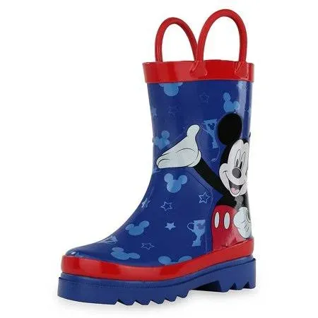 Disney Mickey Mouse Blue and Red Rain Boots - Size 8 Toddler