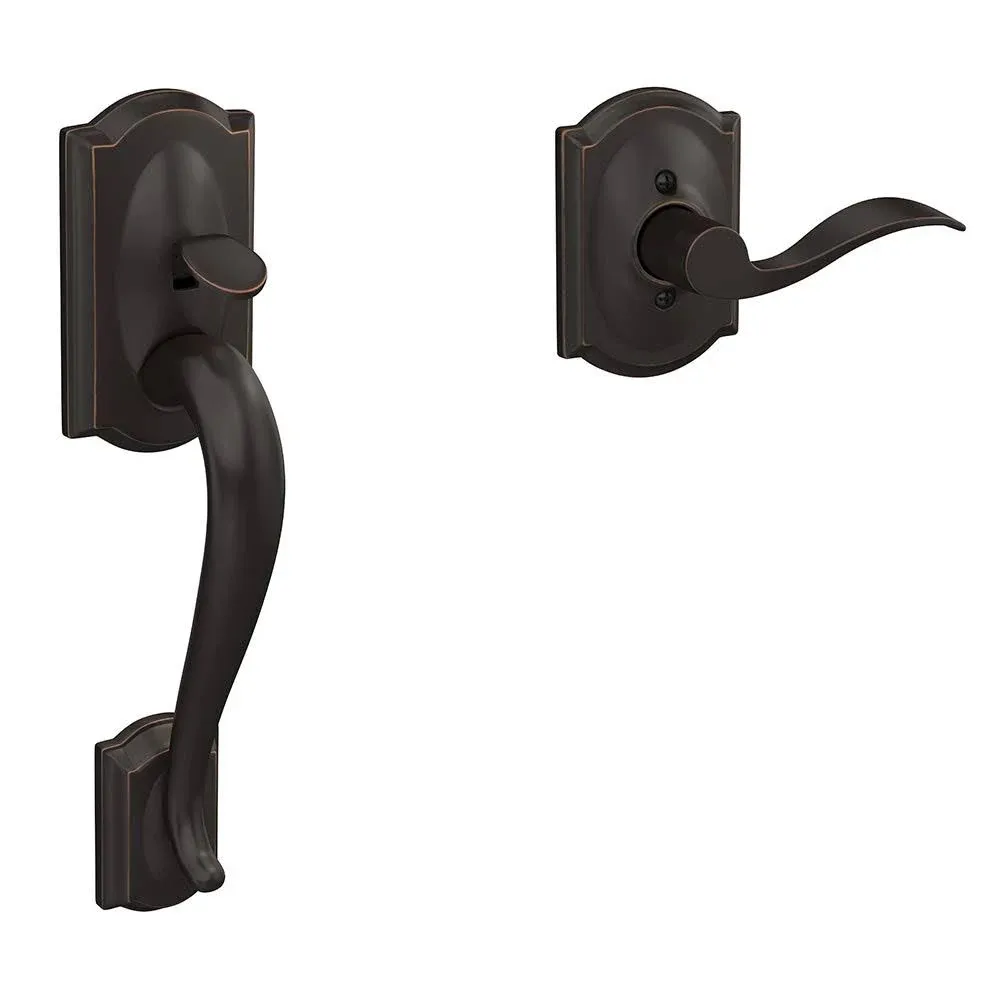 Schlage FE285-CAM-ACC-CAM-LH Camelot Lower Handle Set for - Bronze