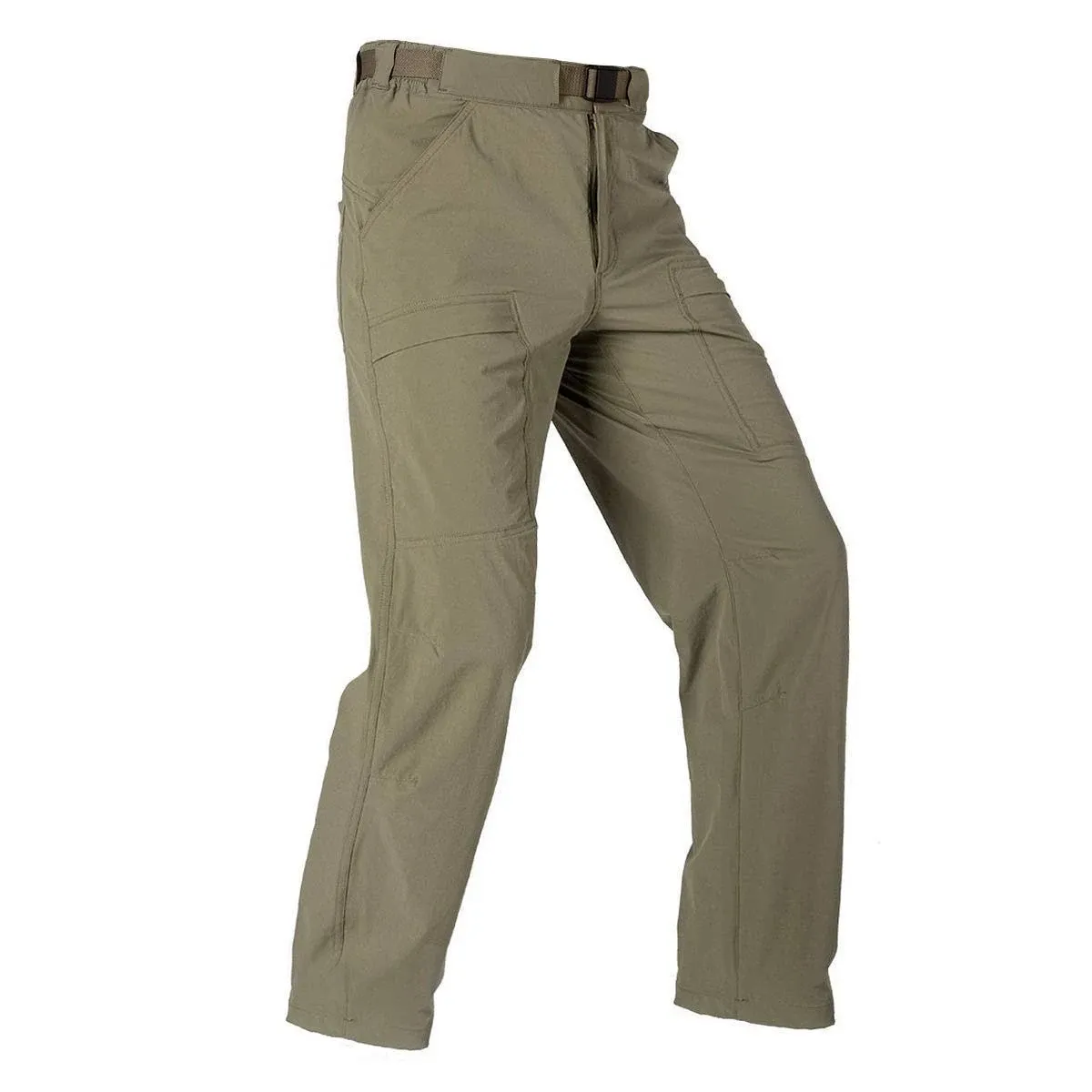 FREE SOLDIER Men's Outdoor Cargo Hiking Pants with Belt Lightweight Waterproof Quick Dry Tactical Pants Nylon Spandex