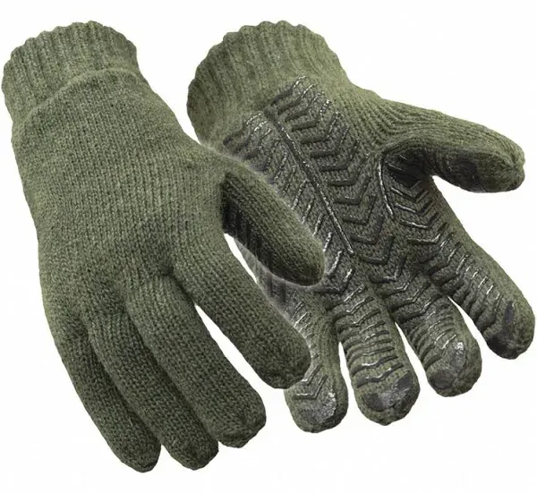 Refrigiwear Insulated Wool Grip Glove | Green | Ragg Wool/Fleece | M