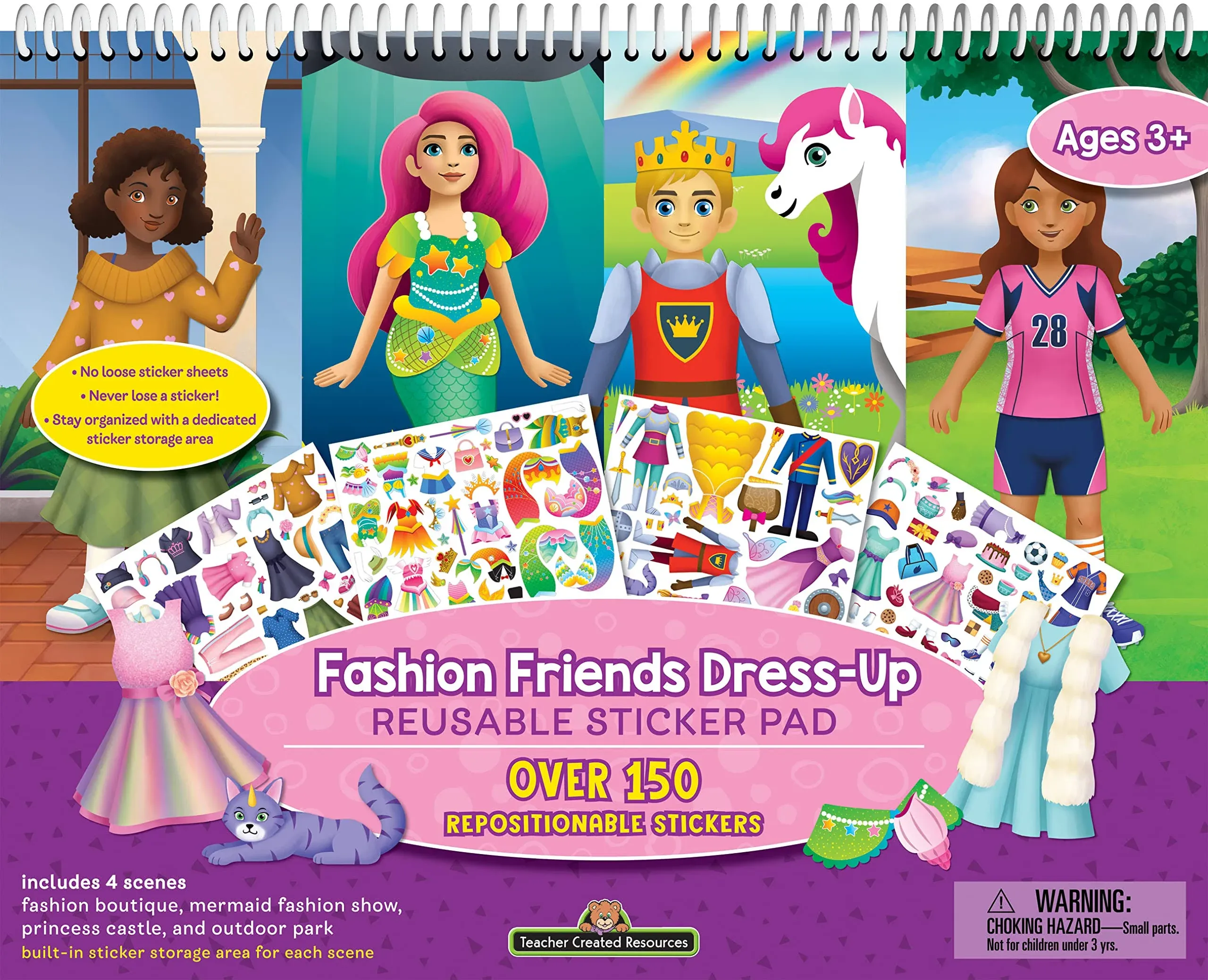 Fashion Friends Dress-Up Reusable Sticker Pad