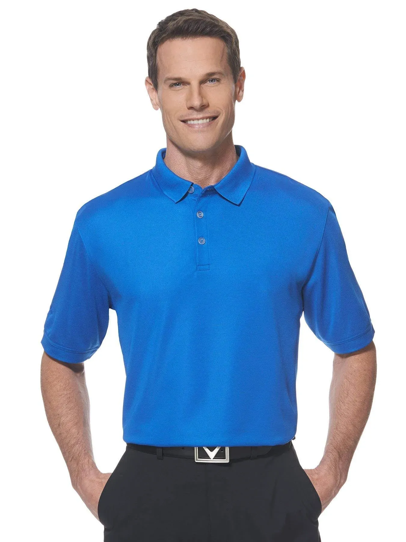 "Callaway Men's Magnetic Blue Ottoman Polo"