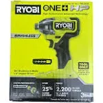 RYOBI    PBLID02 18V One Plus HP 1/4 In. Brushless Impact Driver