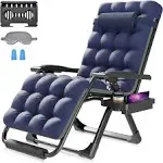 Suteck Zero Gravity Chair, Reclining Camping Lounge Chair w/Removable Cushion, Upgraded Lock and Cup Holder