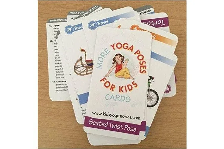 Yoga Poses for Kids Cards (Deck 2) - for Classroom, School PE Equipment, Memory Card Game, Brain Breaks, Movement Breaks, Play Therapy, Yoga Games for Children, Autism Exercise, or ADHD Tools