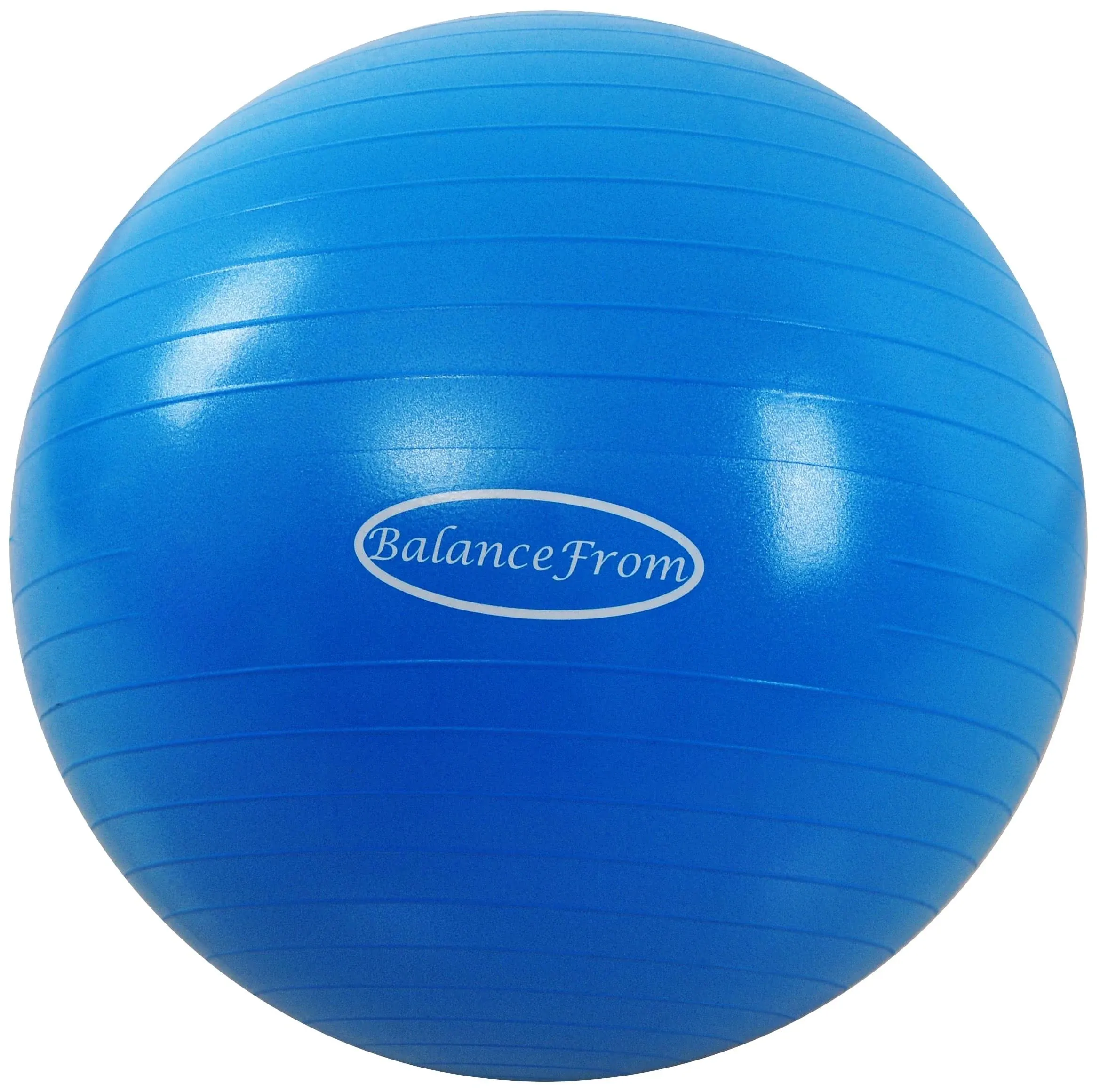 Anti-Burst and Slip Resistant Exercise Ball Yoga Ball Fitness Ball Birthing Ball with Quick Pump, 2,000-Pound Capacity, Multiple Colors and Sizes