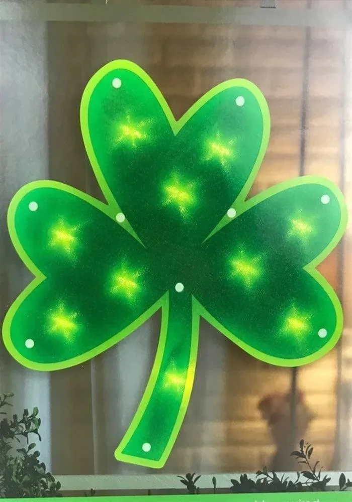 Lighted Shamrock St. Patricks Day Decoration