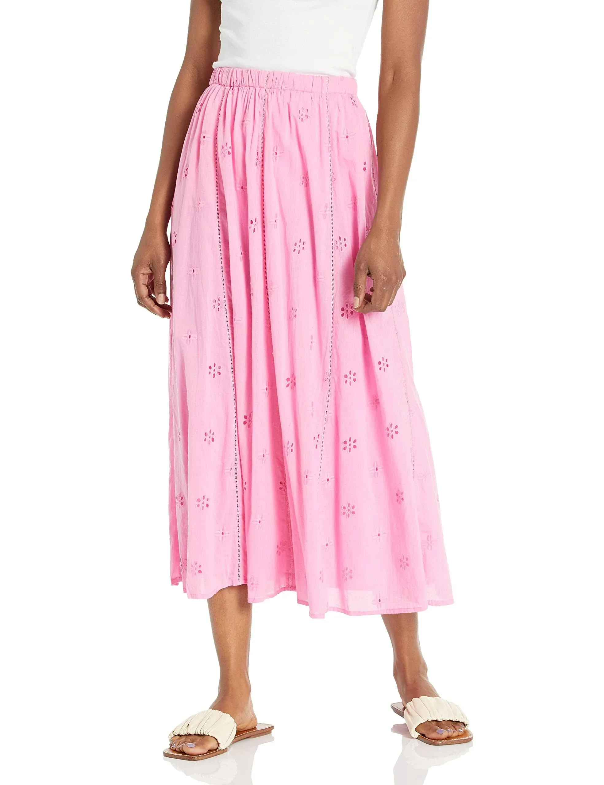 Velvet by Graham &amp; Spencer Wynne Cotton Eyelet Maxi Skirt