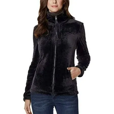 32 Degrees Heat Women’s Jacket. Small, Black, Faux Fur, Plush, Ultra-Soft Feel.