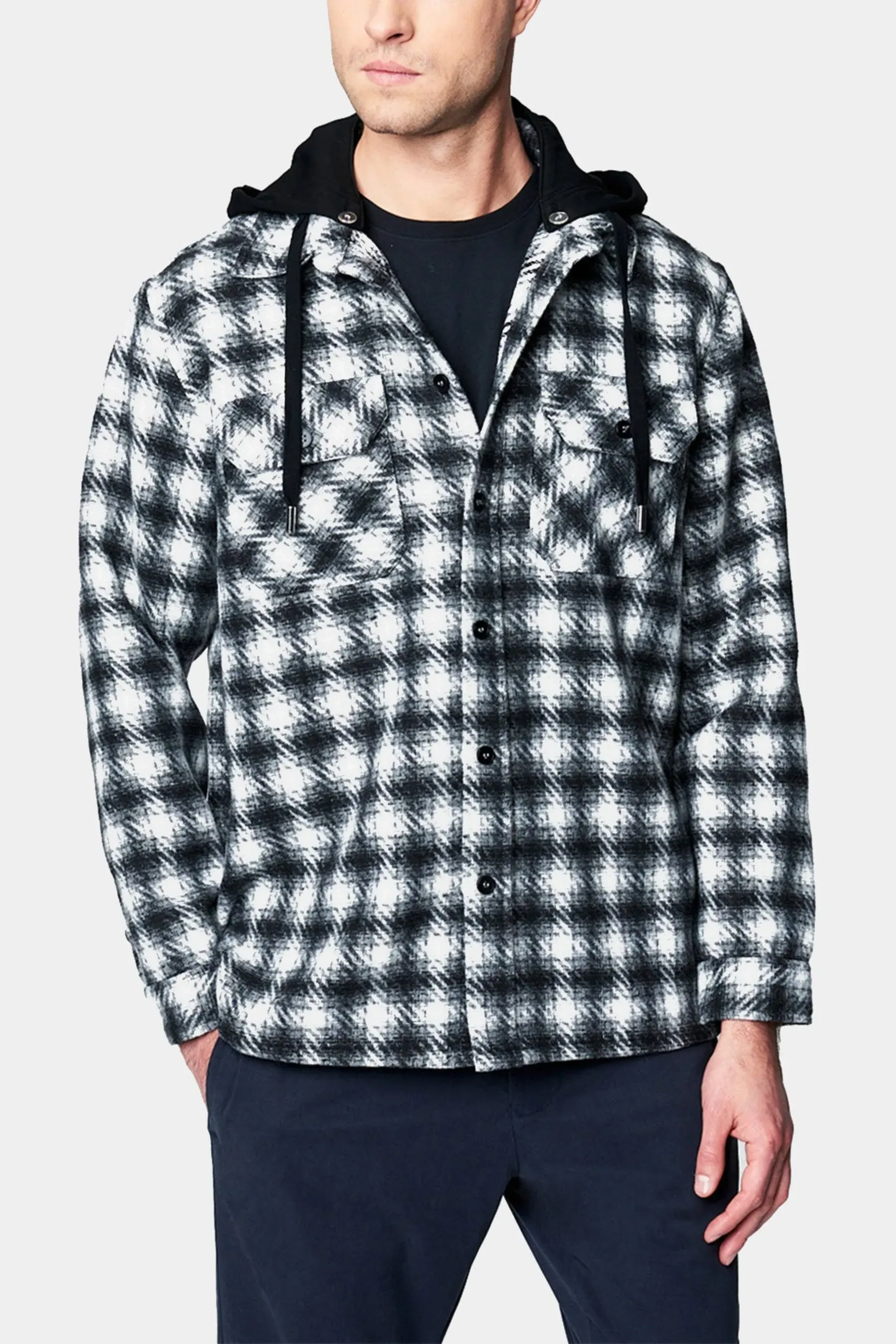 Flannel Shirt with Hood