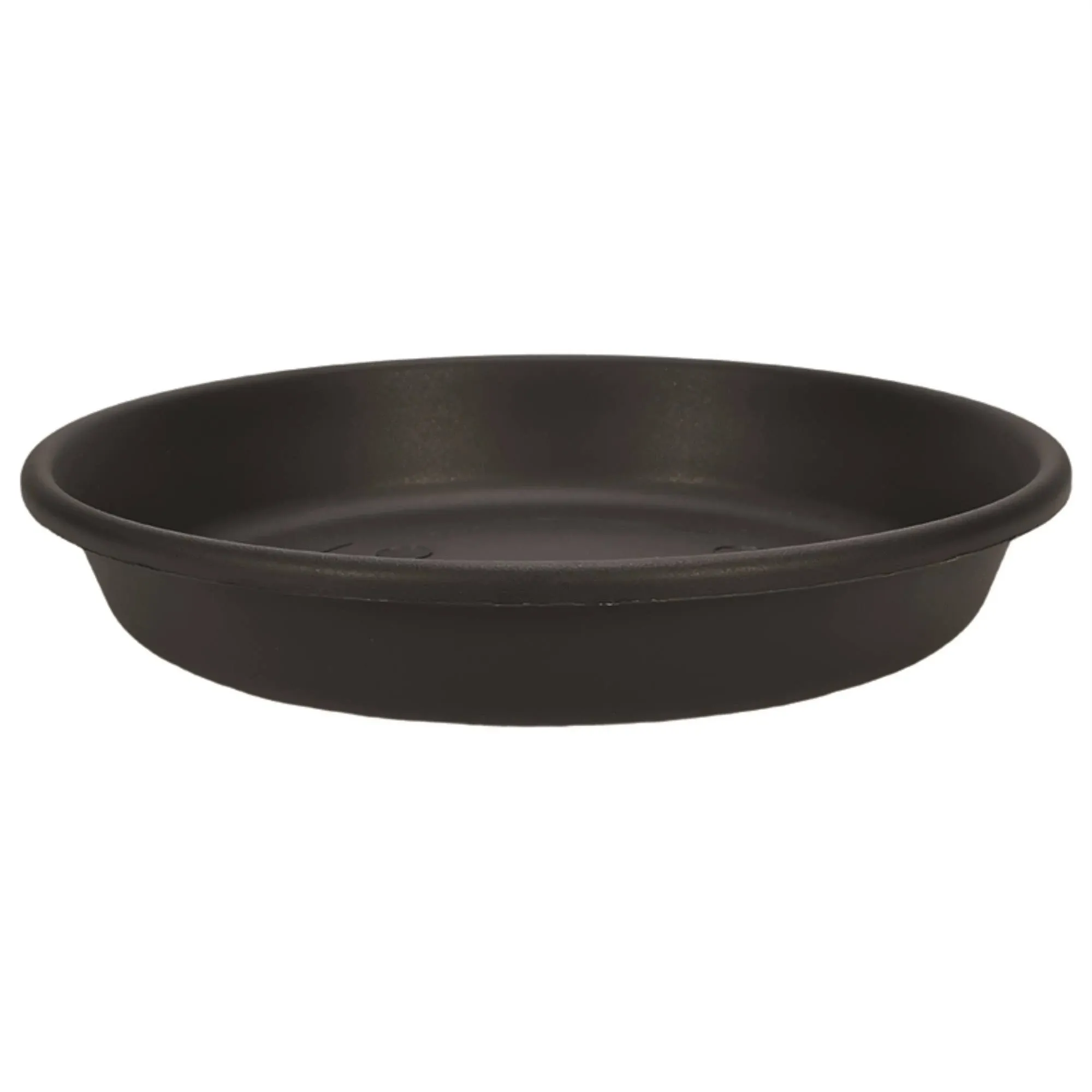 The HC Companies 16 Inch Round Plastic Classic Plant Saucer - Indoor Outdoor Plant Trays for Pots - 16"x16"x3" Black