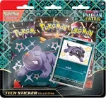 Pokemon Scarlet &amp; Violet Paldean Fates - SHINY MASCHIFF TECH STICKER COLLECTION