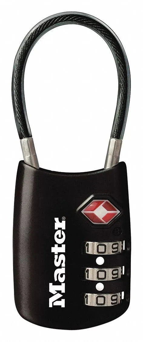 Master Lock 1-9/16 in. H X 1-3/16 in. W Steel 3-Dial Combination Luggage Lock