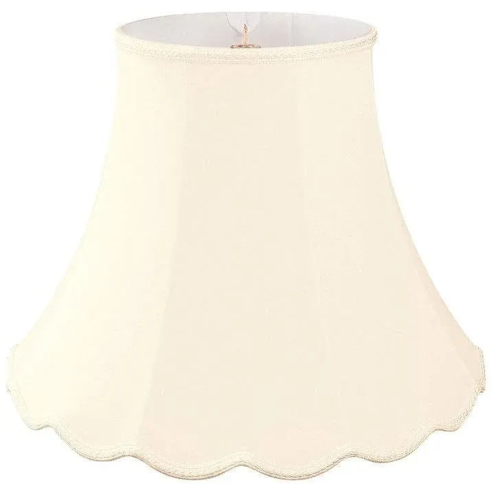 Royal Designs Scalloped Bell Designer Lamp Shade, Eggshell, 4 x 8 x 7.25