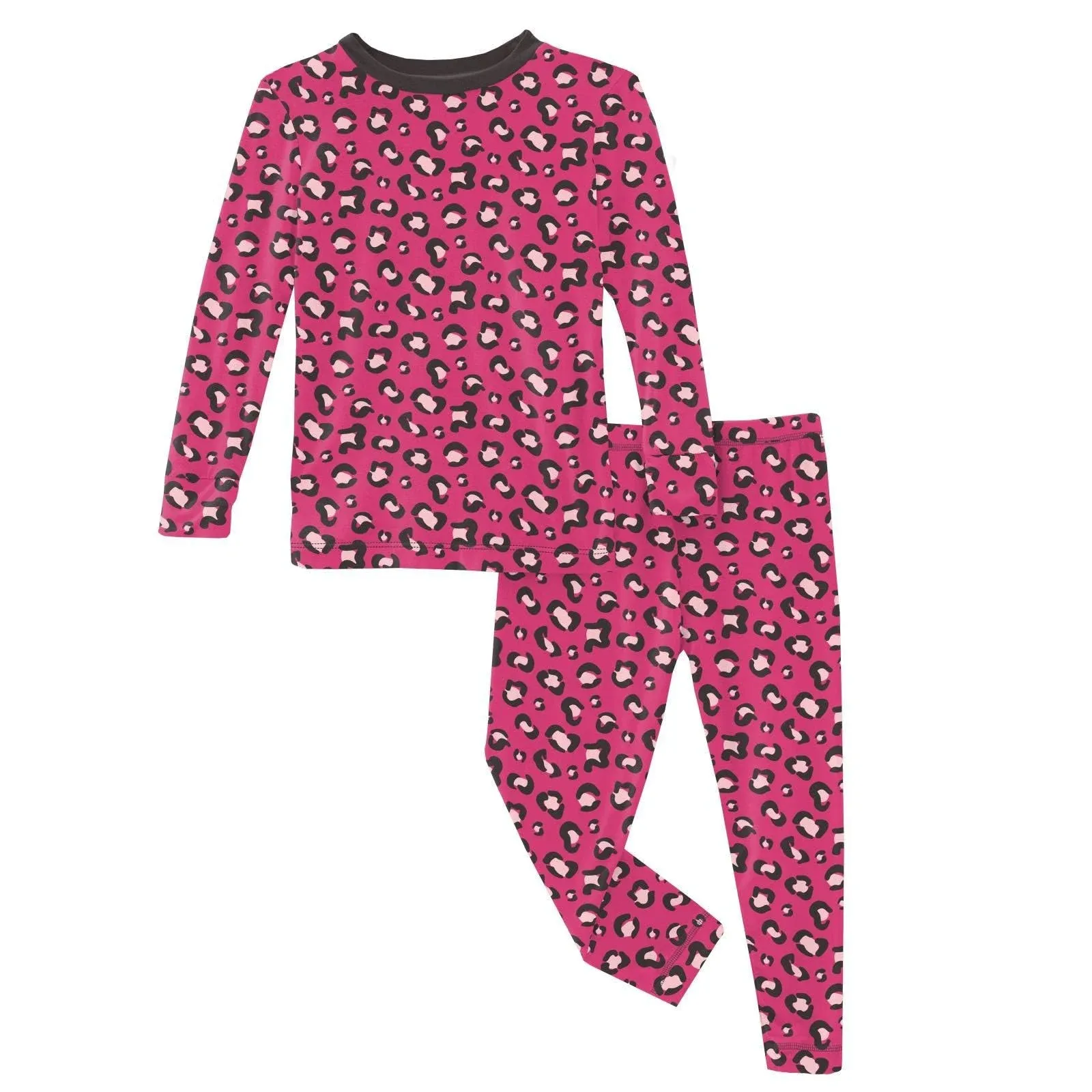 Kickee Pants Kids Long Sleeve Pajama Set (Big Kids) Girl's Pajama Sets Calypso ...