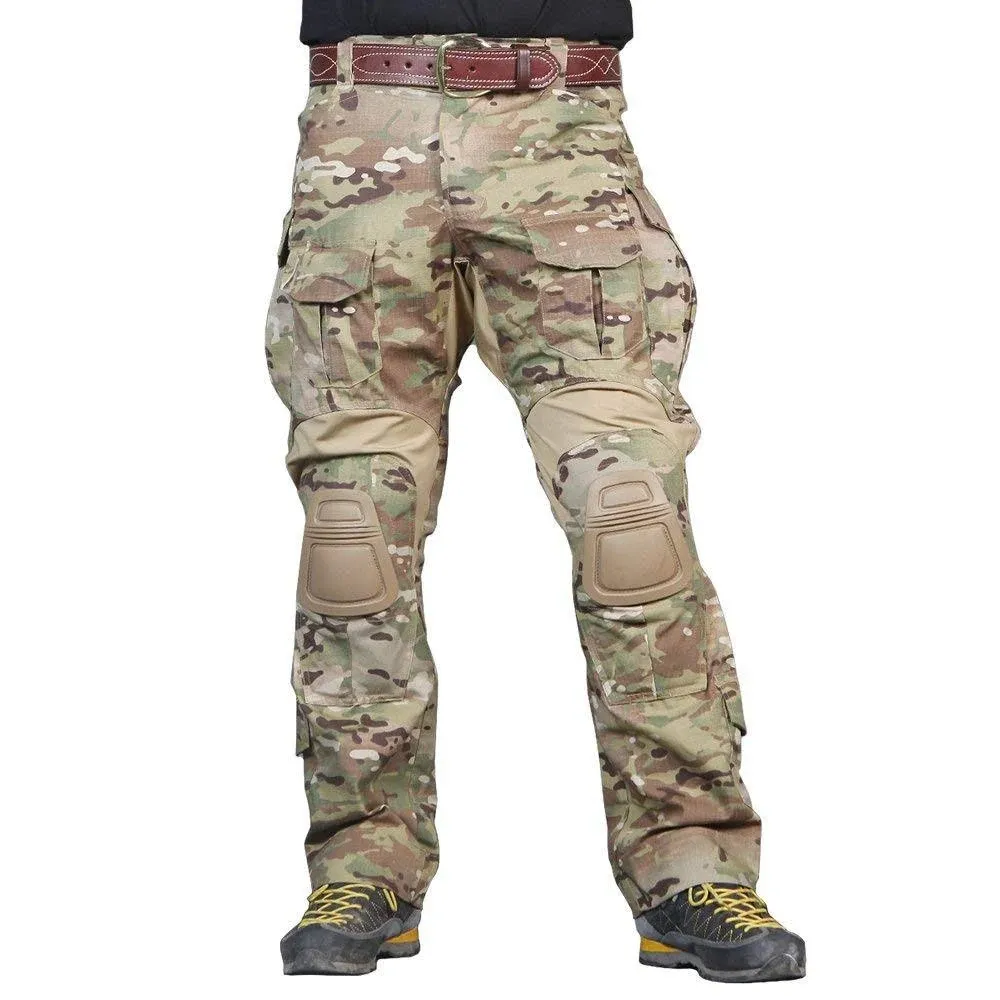 IDOGEAR Combat Pants G3 Multi-Camo Pants with Knee Pads Men Tactical Trousers ...