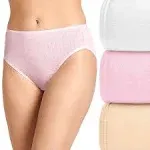 Jockey Supersoft Breathe French Cut Panty - 3 Pack, Pink/White/Scroll (2371) 10