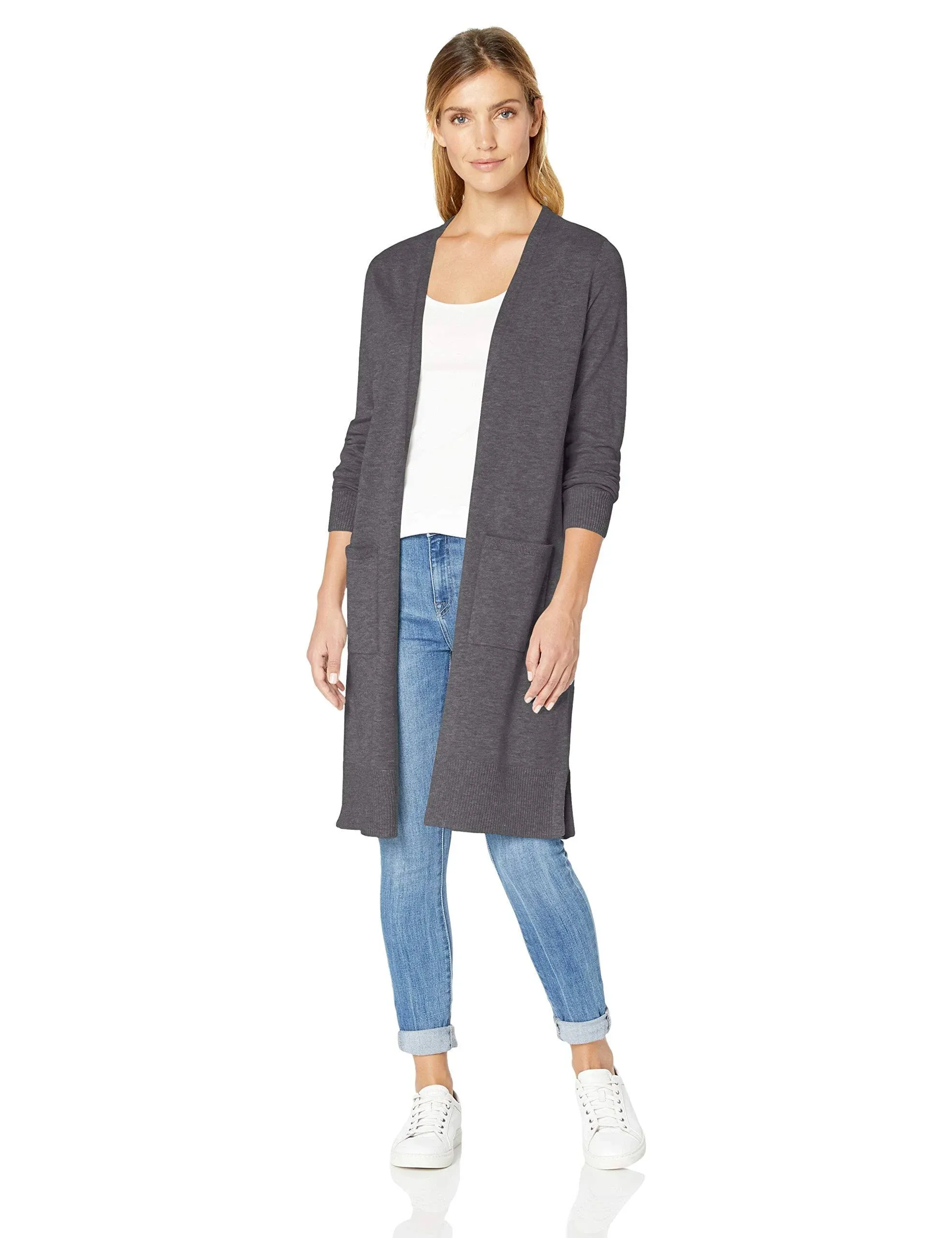 Amazon Essentials Women's Lightweight Longer Length Cardigan Sweater (Available in Plus Size)