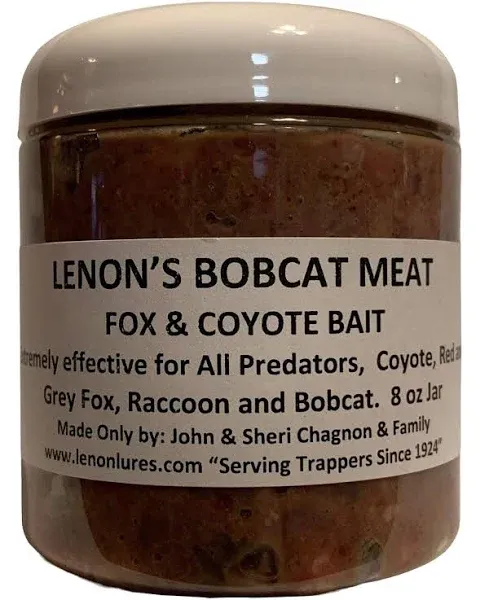 "LENON'S BOBCAT MEAT - FOX AND COYOTE BAIT 8 OZ."