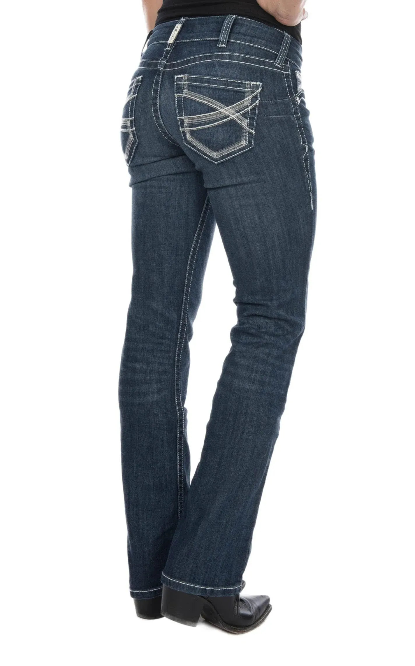 Ariat womens R.e.a.l. Mid Rise Stretch Ivy Stackable Straight Leg Jean