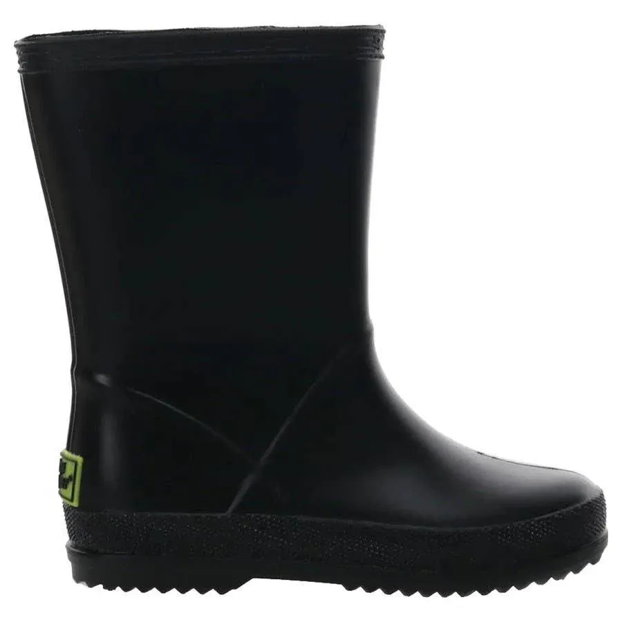 Western Chief Kids PVC Task Rain Boot - Black - Black - 1 Youth