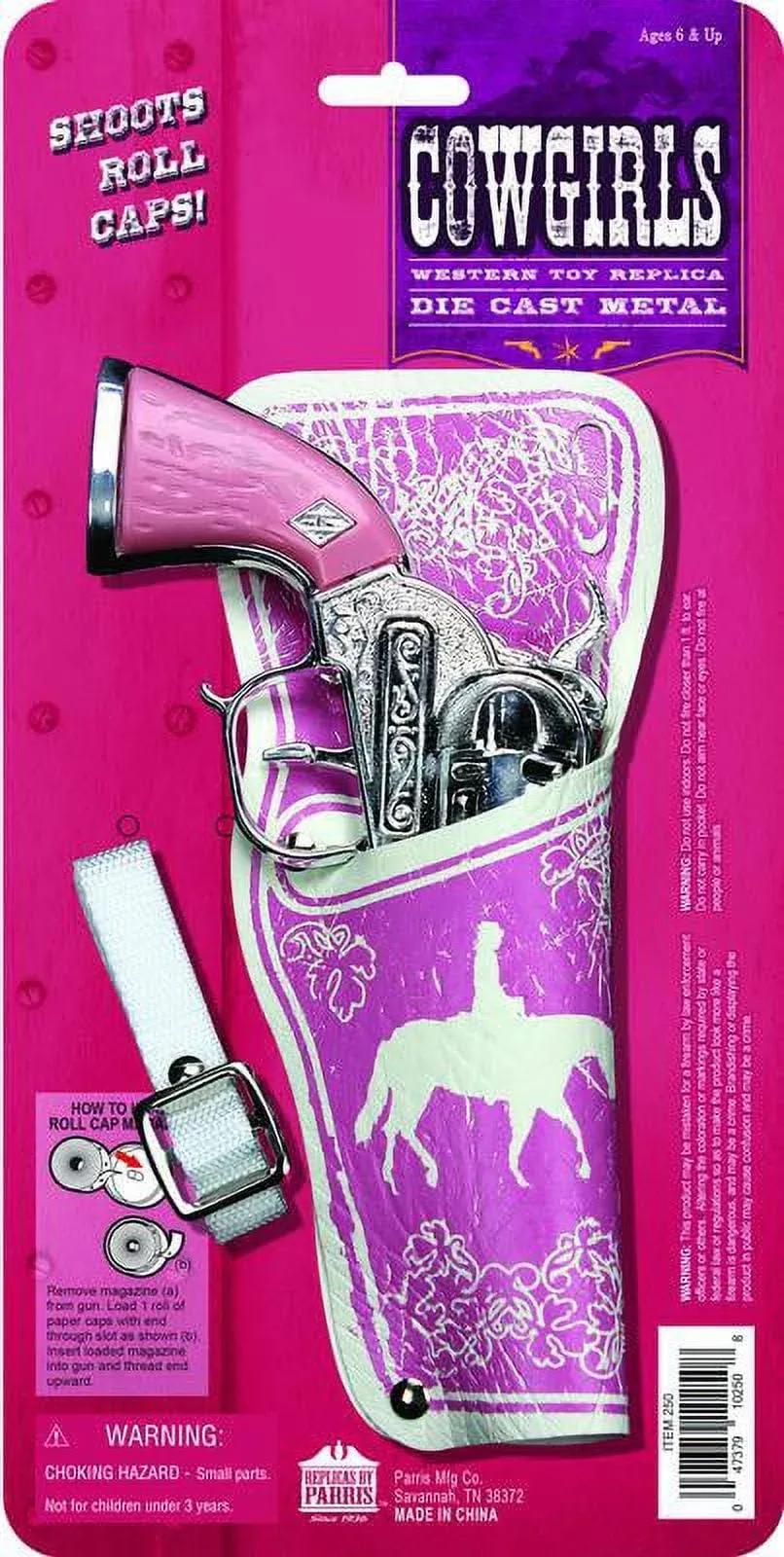 Parris Cowgirl Die Cast Metal Holster Set